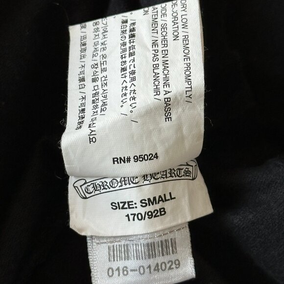 Chrome Hearts Black & White Cemetery Cross Logo T-Shirt - Picture 6 of 7